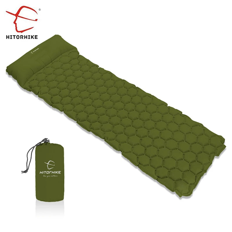 Outdoor Sleeping Pad Camping Inflatable Mattress with Pillows