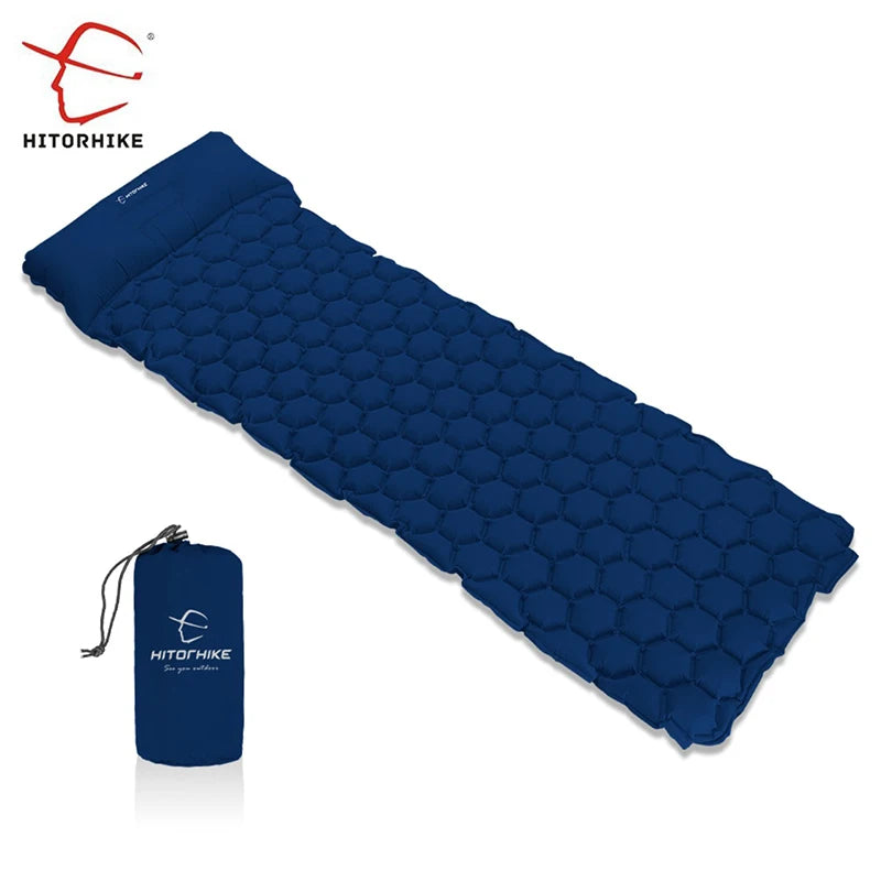 Outdoor Sleeping Pad Camping Inflatable Mattress with Pillows