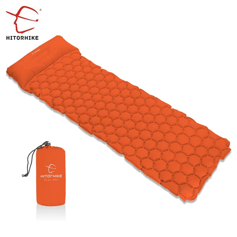 Outdoor Sleeping Pad Camping Inflatable Mattress with Pillows