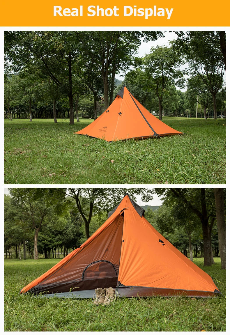 Naturehike Camping Tent Single Outdoor Ultralight Camping Tent 3 Season 20D Silicone Nylon Rodless Tent Waterproof Beach Tent