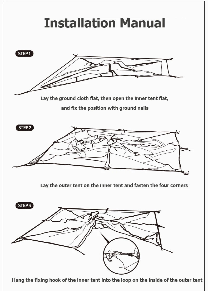 Naturehike Camping Tent Single Outdoor Ultralight Camping Tent 3 Season 20D Silicone Nylon Rodless Tent Waterproof Beach Tent