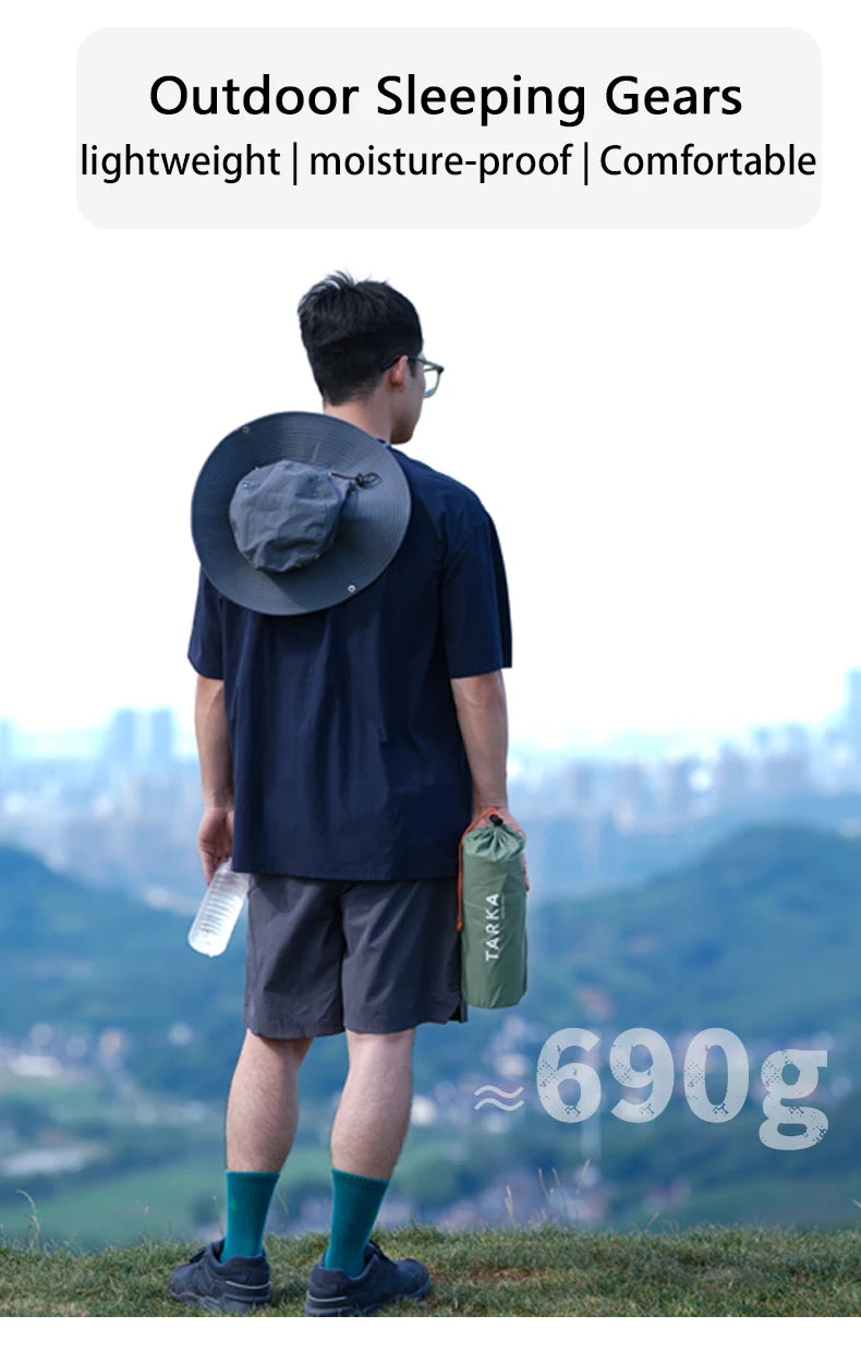 TARKA 2m Lengthen Inflatable Mattress Outdoor Camping Self-Inflating Mats Spliceable Hiking Fishing Sleeping Pad Air Cushion