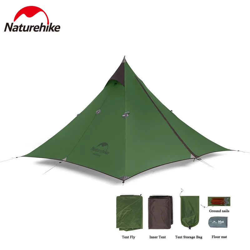 Naturehike Camping Tent Single Outdoor Ultralight Camping Tent 3 Season 20D Silicone Nylon Rodless Tent Waterproof Beach Tent