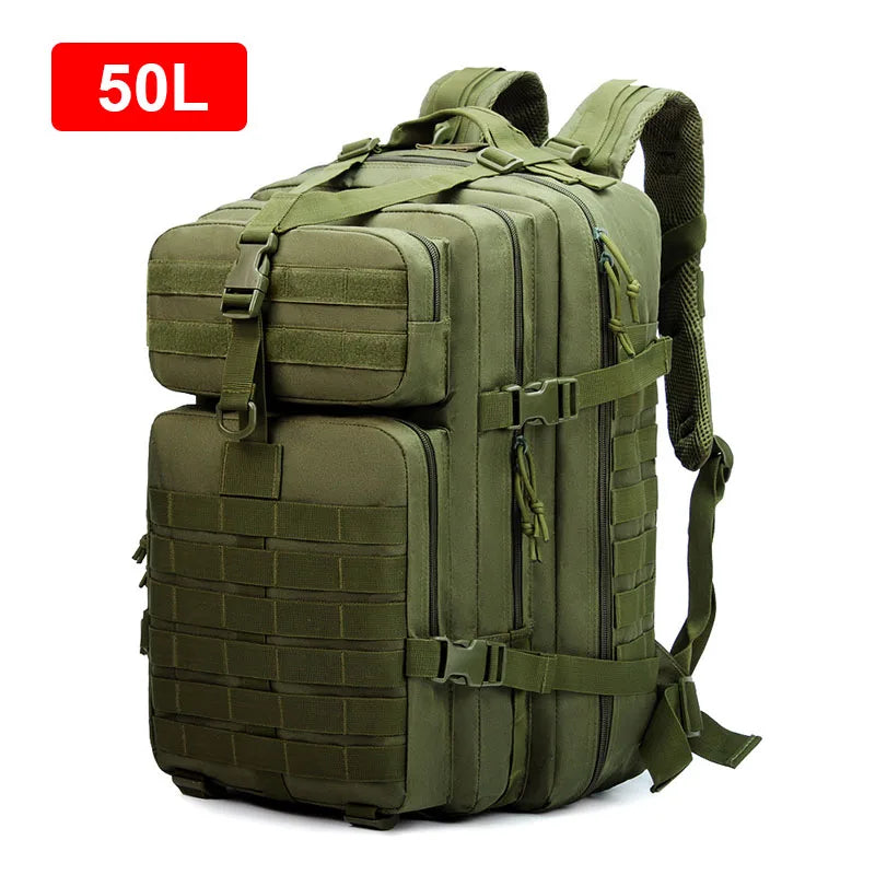 30L–50L Tactical Waterproof Rucksack – Rugged Outdoor Backpack