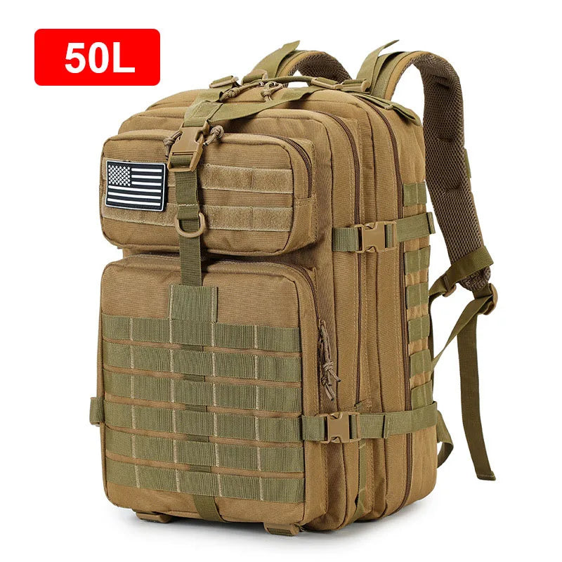 30L–50L Tactical Waterproof Rucksack – Rugged Outdoor Backpack
