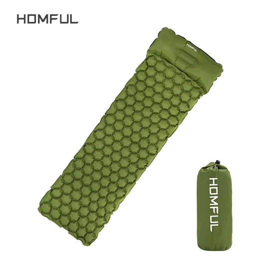 Outdoor Sleeping Pad Camping Inflatable Mattress with Pillows