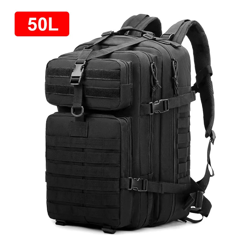 30L–50L Tactical Waterproof Rucksack – Rugged Outdoor Backpack