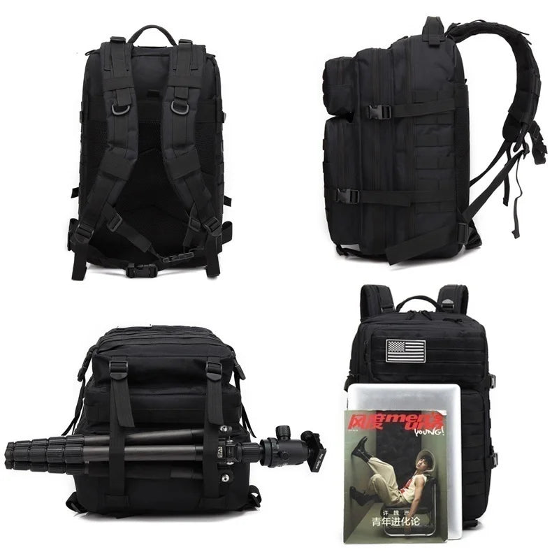 30L–50L Tactical Waterproof Rucksack – Rugged Outdoor Backpack