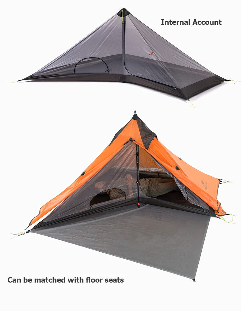 Naturehike Camping Tent Single Outdoor Ultralight Camping Tent 3 Season 20D Silicone Nylon Rodless Tent Waterproof Beach Tent