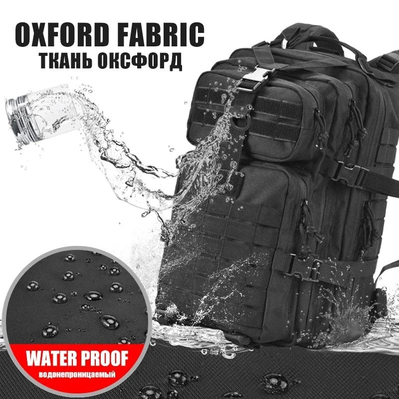 30L–50L Tactical Waterproof Rucksack – Rugged Outdoor Backpack