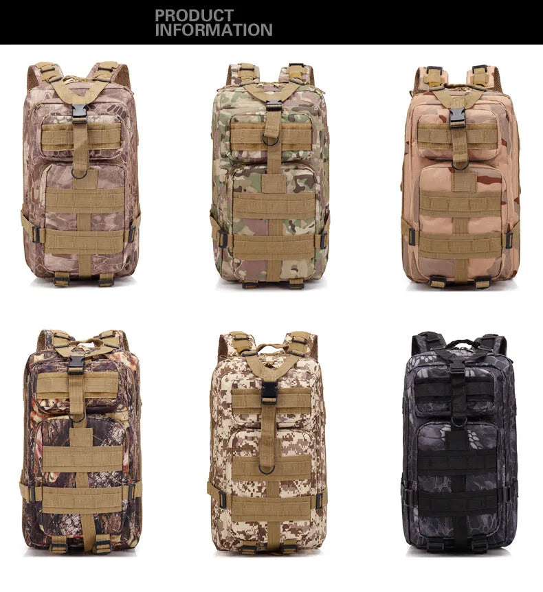 30L–50L Tactical Waterproof Rucksack – Rugged Outdoor Backpack