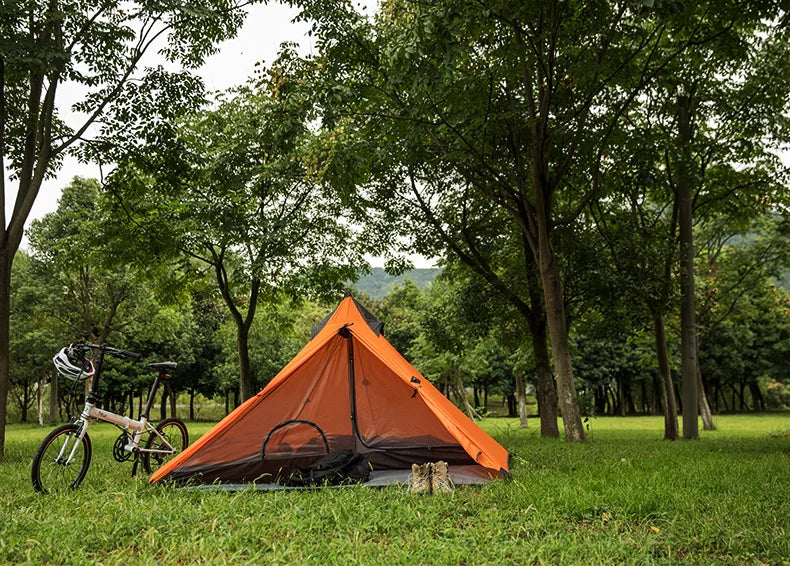Naturehike Camping Tent Single Outdoor Ultralight Camping Tent 3 Season 20D Silicone Nylon Rodless Tent Waterproof Beach Tent