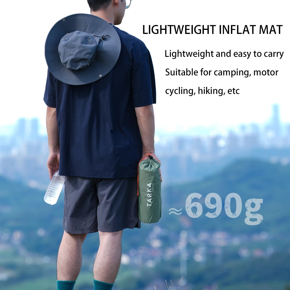 TARKA 2m Lengthen Inflatable Mattress Outdoor Camping Self-Inflating Mats Spliceable Hiking Fishing Sleeping Pad Air Cushion